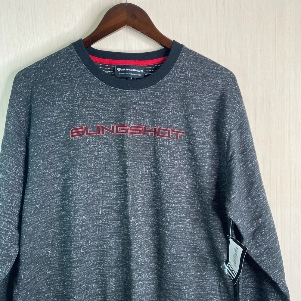NWT Polaris Slingshot Men's Crewneck Pullover Sweatshirt Grey/Black Large